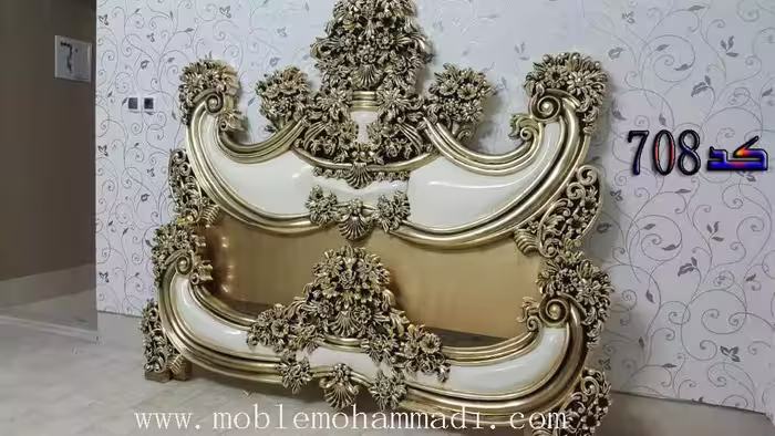 سرویس خواب کد 708چوب راش شامل تخت – دراور -قاب اینه – پاتختی