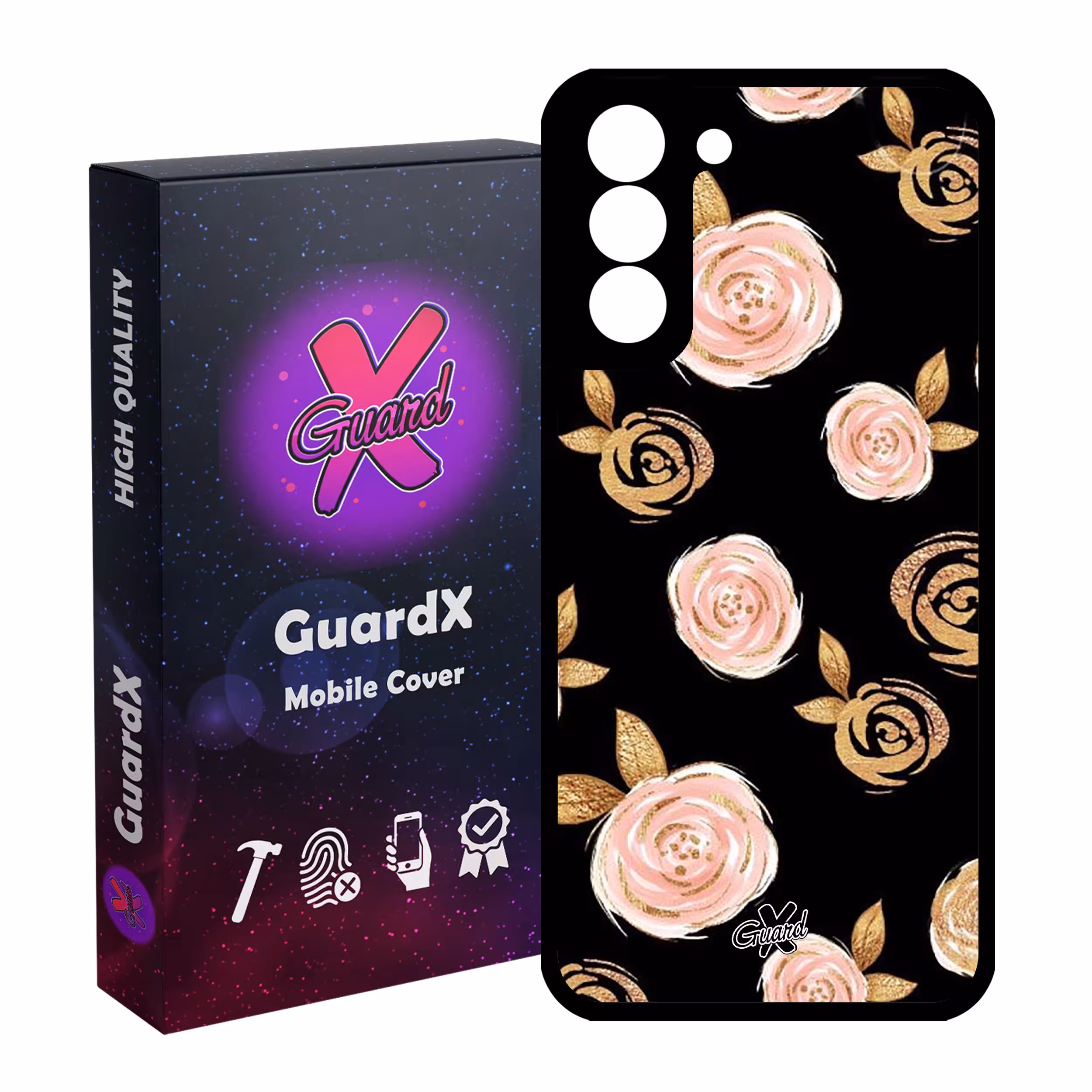 کاور گارد ایکس طرح Flower مدل Glass10105 مناسب برای گوشی موبایل سامسونگ Galaxy S21 FE