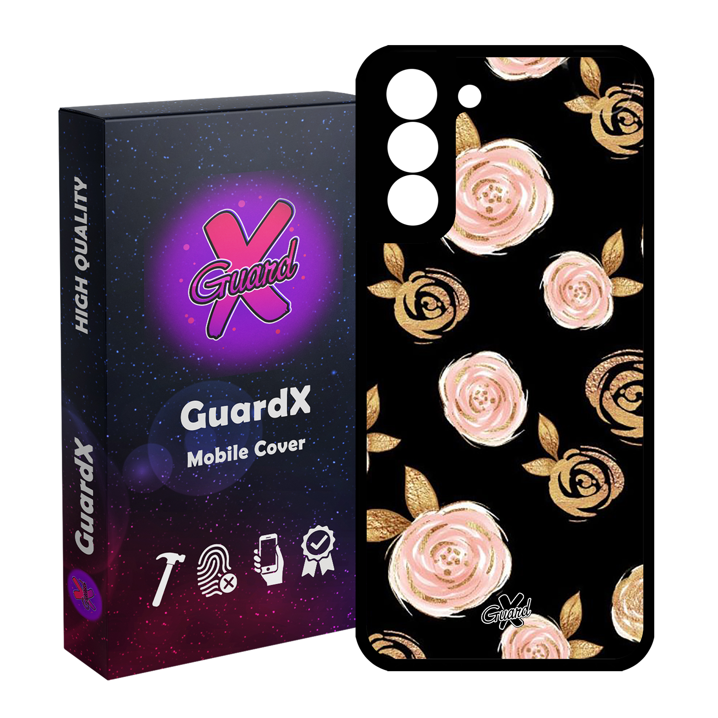 کاور گارد ایکس طرح Flower مدل Glass10105 مناسب برای گوشی موبایل سامسونگ Galaxy S21 FE