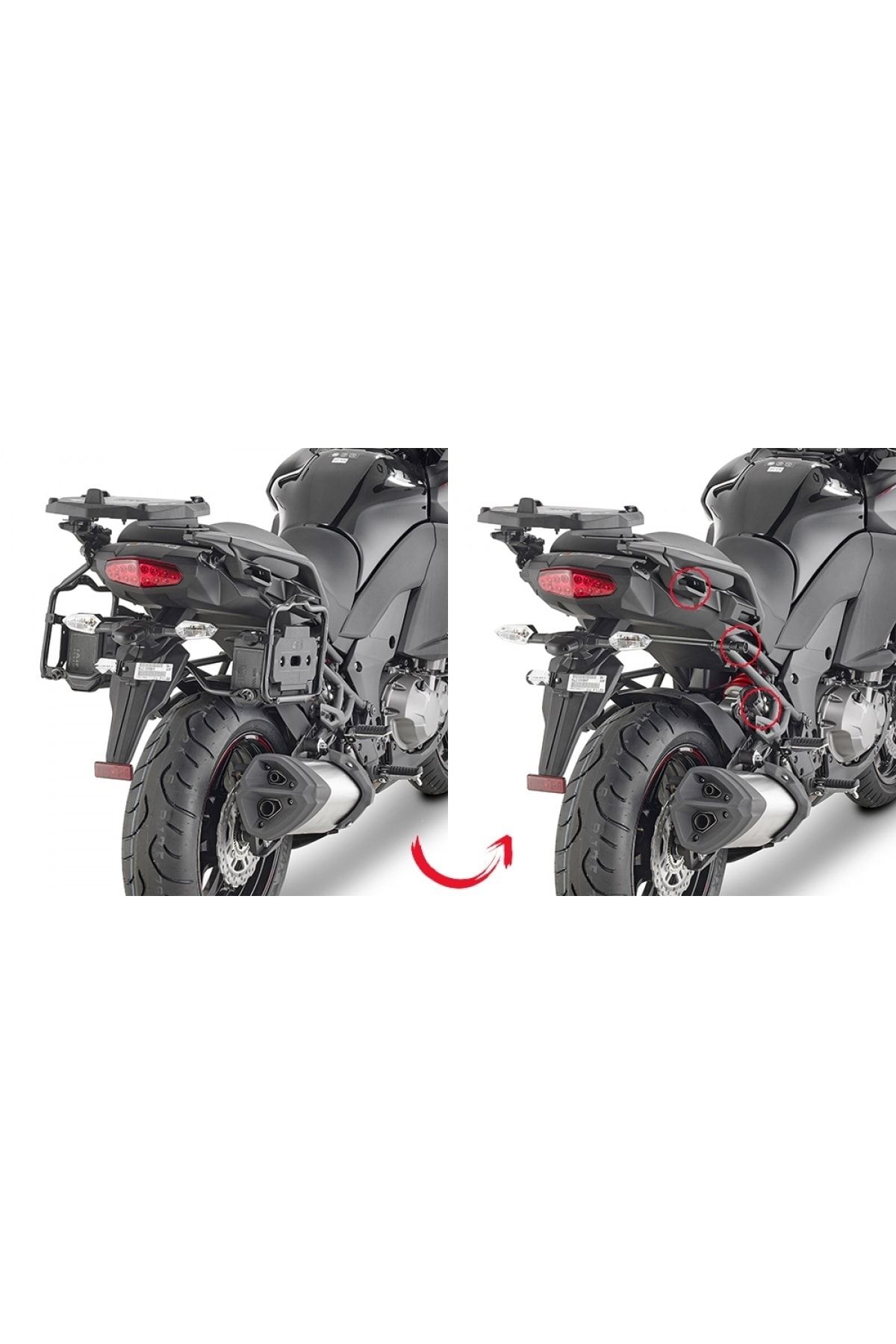 کیف موتورسیکلت موتور Plr4120 Kawasak Versys 1000 17 18 حامل کیسه جانبی گیوی Givi