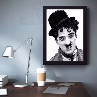 تابلو مدل چارلی چاپلین Charlie Chaplin کدm2410-b