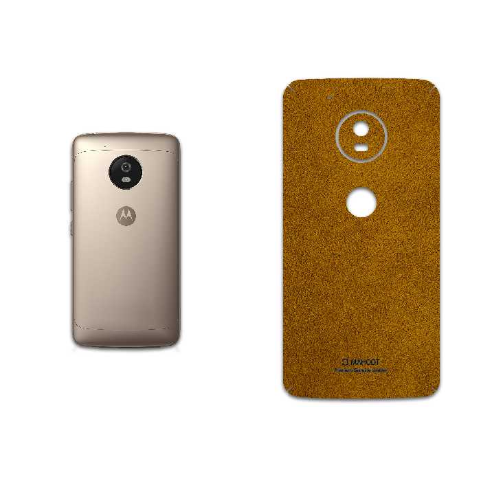 برچسب پوششی ماهوت مدل Brown-Chamois-Leather مناسب برای گوشی موبایل موتورولا Moto G5