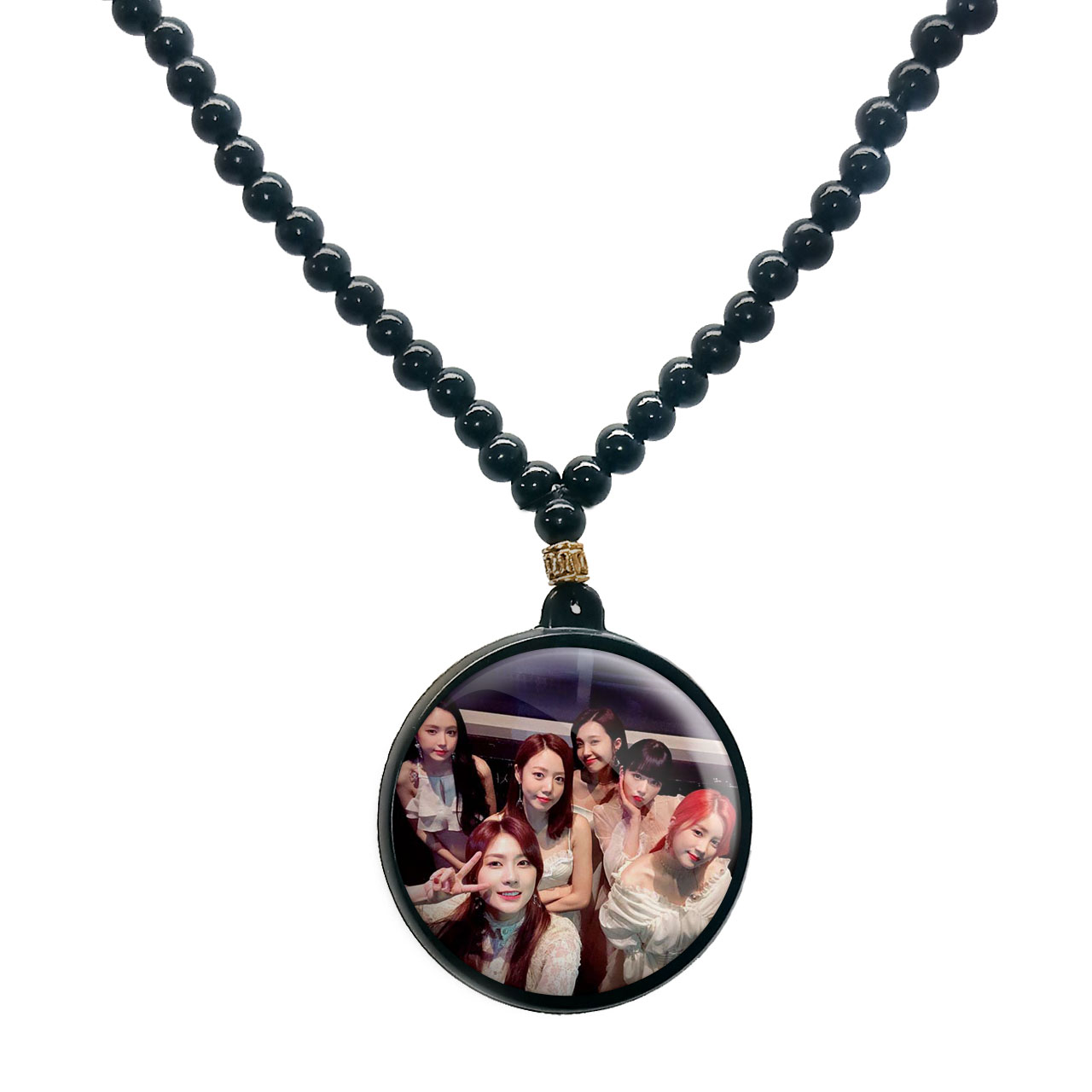 گردنبند پرمانه طرح Apinkگروه موسیقی کد pmd.11914 مدل دو طرفه