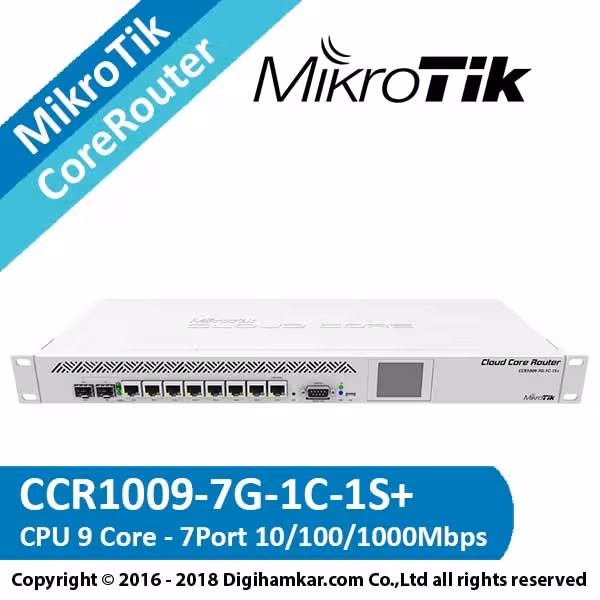 کر روتر میکروتیک مدل  CCR1009-7G-1C-1S