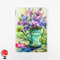 دفتر مشق 100 برگ سیمی طرح بنفشه آتی