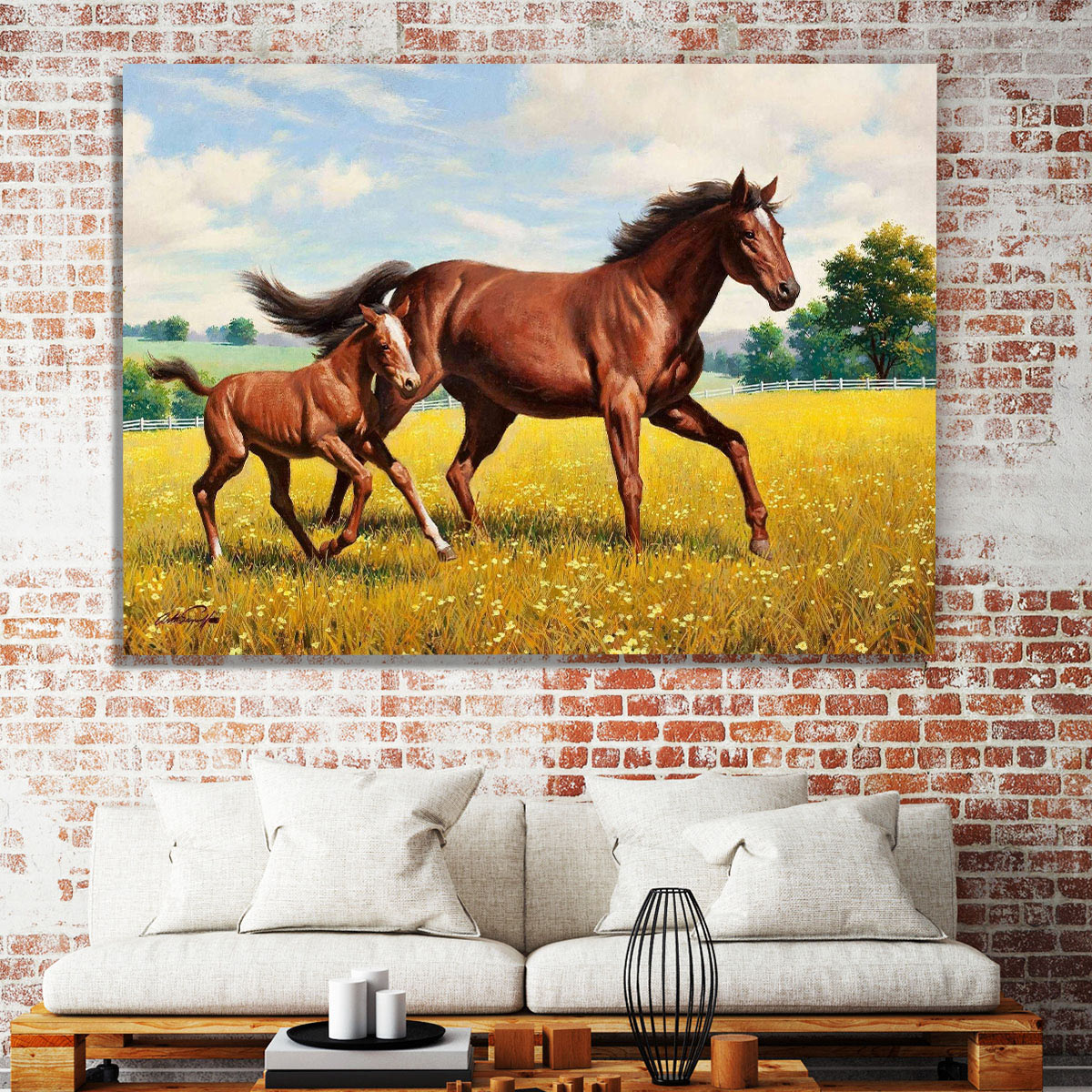 تابلو شاسی گالری استاربوی طرح اسب مدل Amazing 688