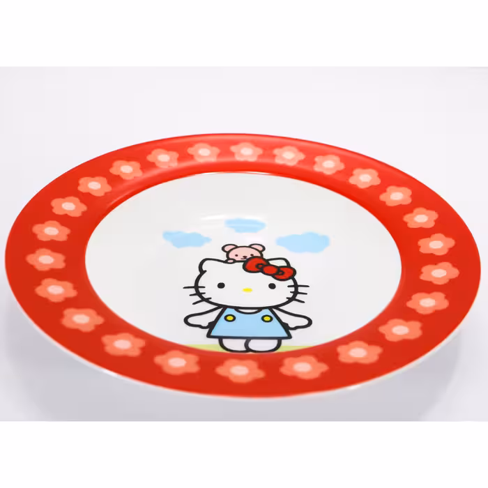 سرویس غذا خوری 5 پارچه کودک چینی زرین ایران سری ایتالیا اف مدل عروسکی