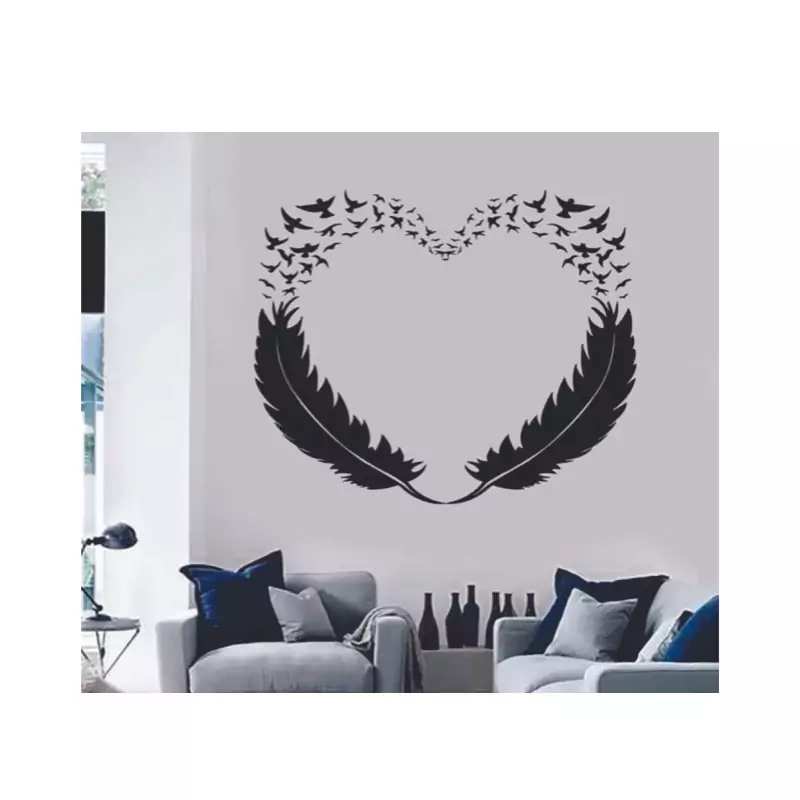 استیکردیواری پرنده قلب(ارسال رایگان)