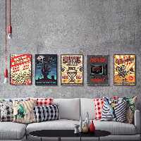 تابلو شاسی مدل AT076 طرح Cinema مجموعه 5 عددی