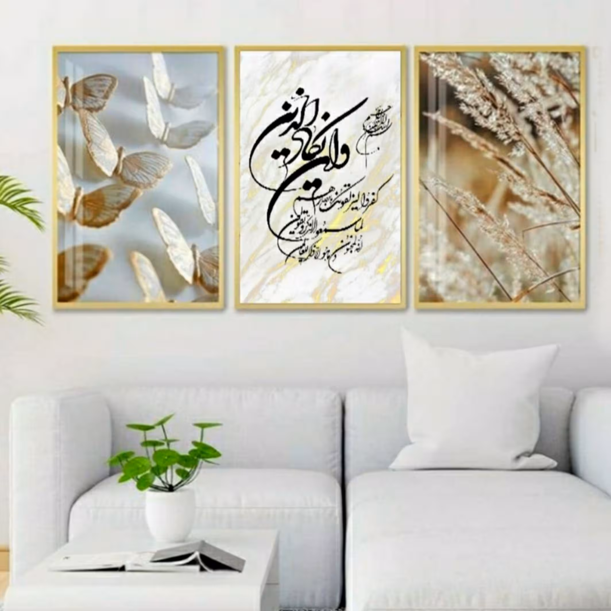 تابلو مدل دکوراتیو کد 1162 مجموعه 3 عددی