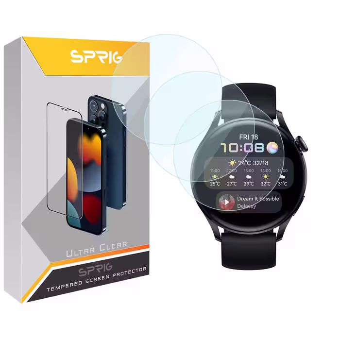 محافظ صفحه نمایش شیشه ای اسپریگ مدل SPG مناسب برای ساعت هوشمند هوآوی Watch 3 Active Edition بسته سه عددی