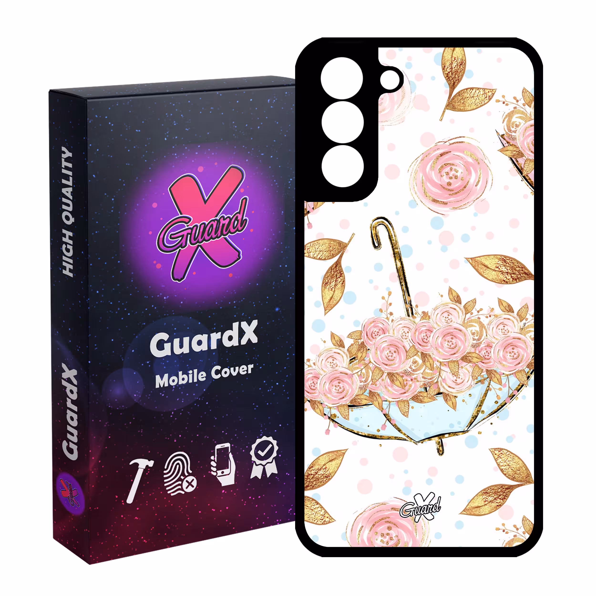 کاور گارد ایکس طرح Flower مدل Glass10107 مناسب برای گوشی موبایل سامسونگ Galaxy S21