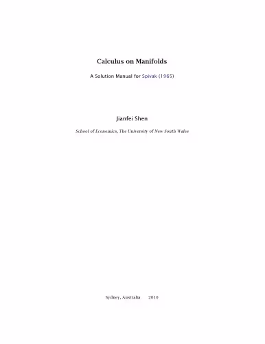 خرید و دانلود نسخه کامل کتاب Calculus on manifolds. A Solution Manual for Spivak