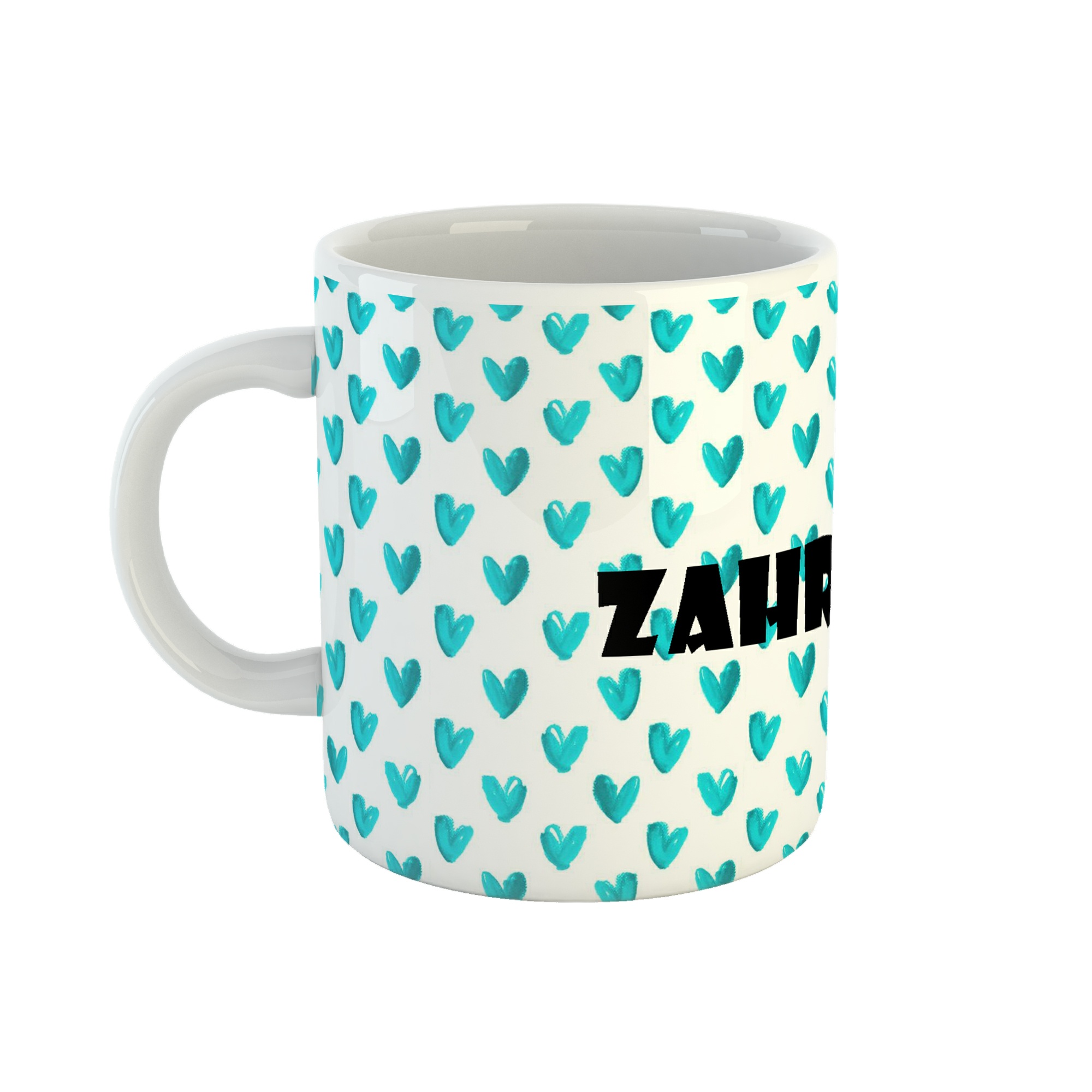 ماگ طرح اسم زهرا مدل قلب کد 796