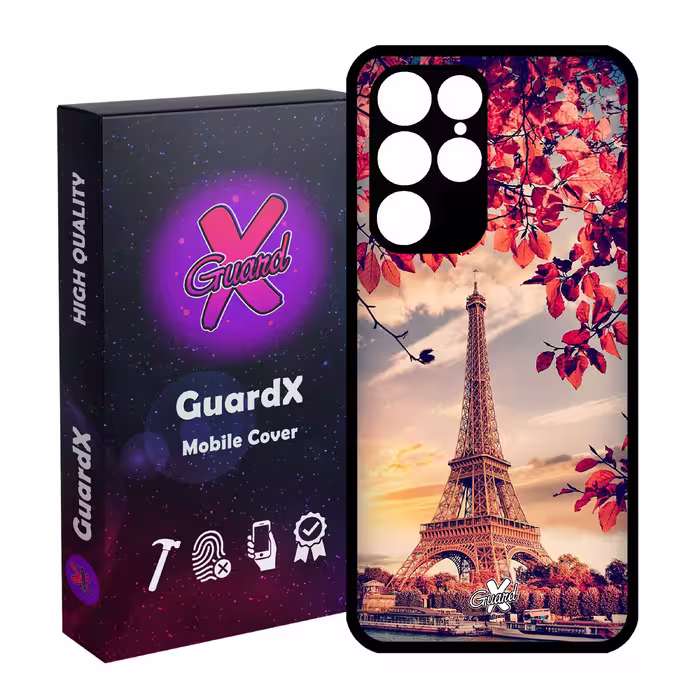 کاور گارد ایکس طرح Eiffel Tower مدل Glass10125 مناسب برای گوشی موبایل سامسونگ Galaxy S22 Ultra