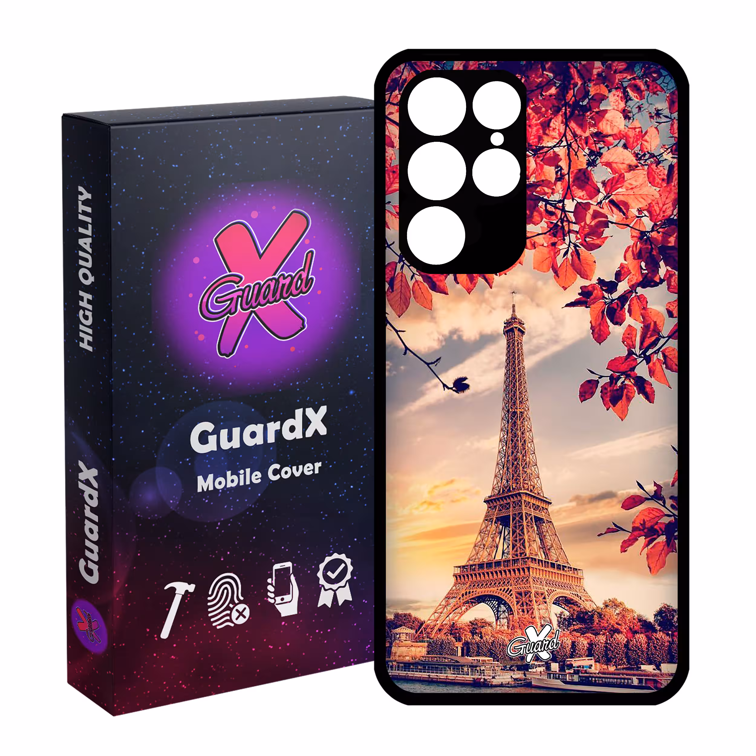 کاور گارد ایکس طرح Eiffel Tower مدل Glass10125 مناسب برای گوشی موبایل سامسونگ Galaxy S22 Ultra