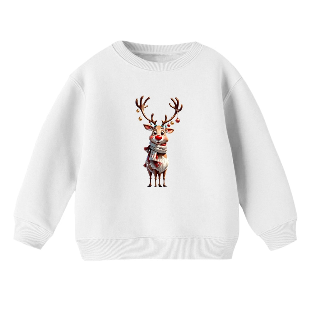 سویشرت بچگانه مدل گوزن رنگ سفید