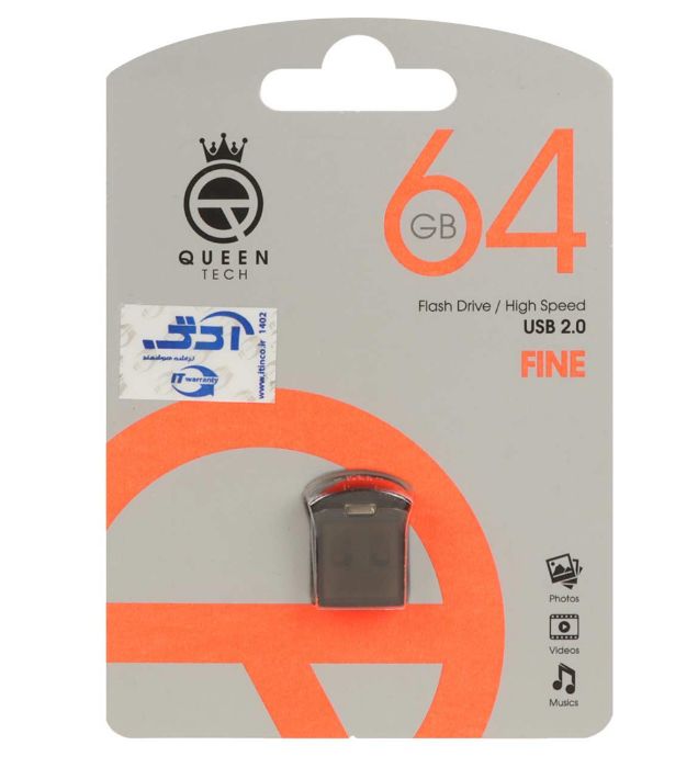 فلش مموری کوئین مدل Fine USB 2.0 ظرفیت 64 گیگابایت