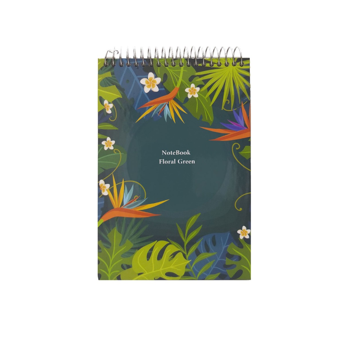 دفتر یادداشت 80 برگ جلد سخت پاپکو طرح Floral Green