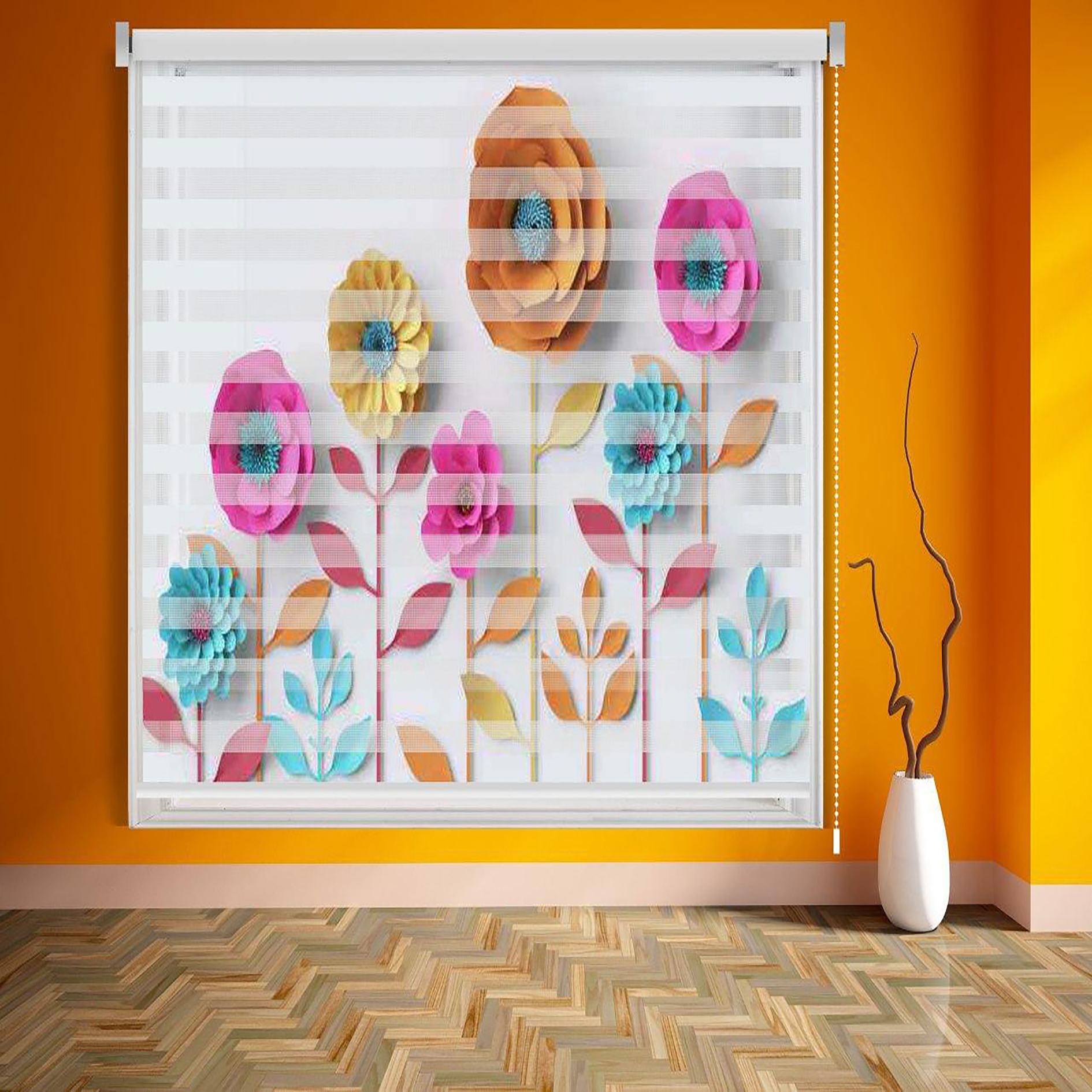 پرده زبرا مدل TD-30 سایز 200x180 سانتی متر