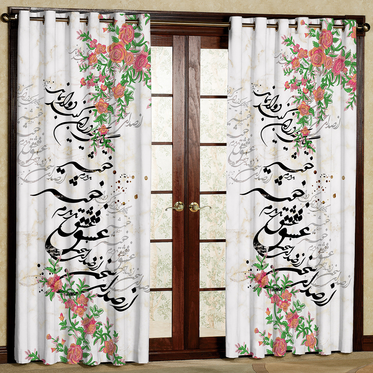 پرده مدل شعر مخمل پانچی کد 4208 سایز 200x140 سانتی متر