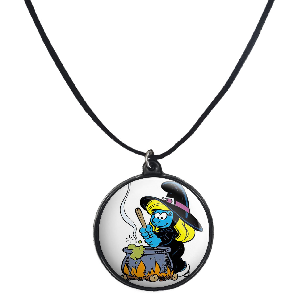 گردنبند پرمانه طرح اسمورف کد pmb.10501