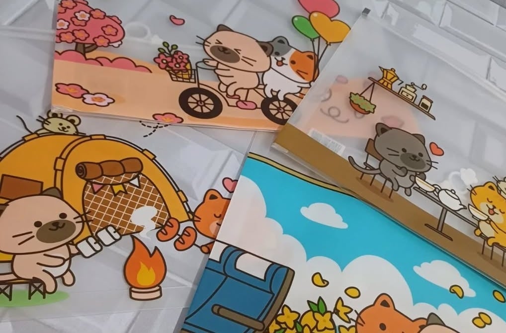 پوشه زیپ دار طرح گربه