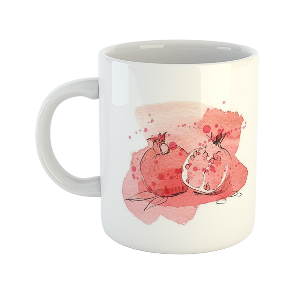 ماگ طرح یلدا مدل انار شب یلدا Y4