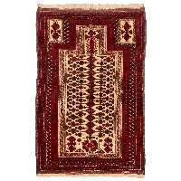 فرش قدیمی دستباف ذرع و نیم سی پرشیا کد 156017