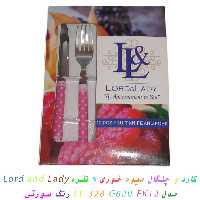 کارد و چنگال میوه خوری 6 نفره Lord and Lady مدل LL-328-G620-FK12 رنگ صورتی