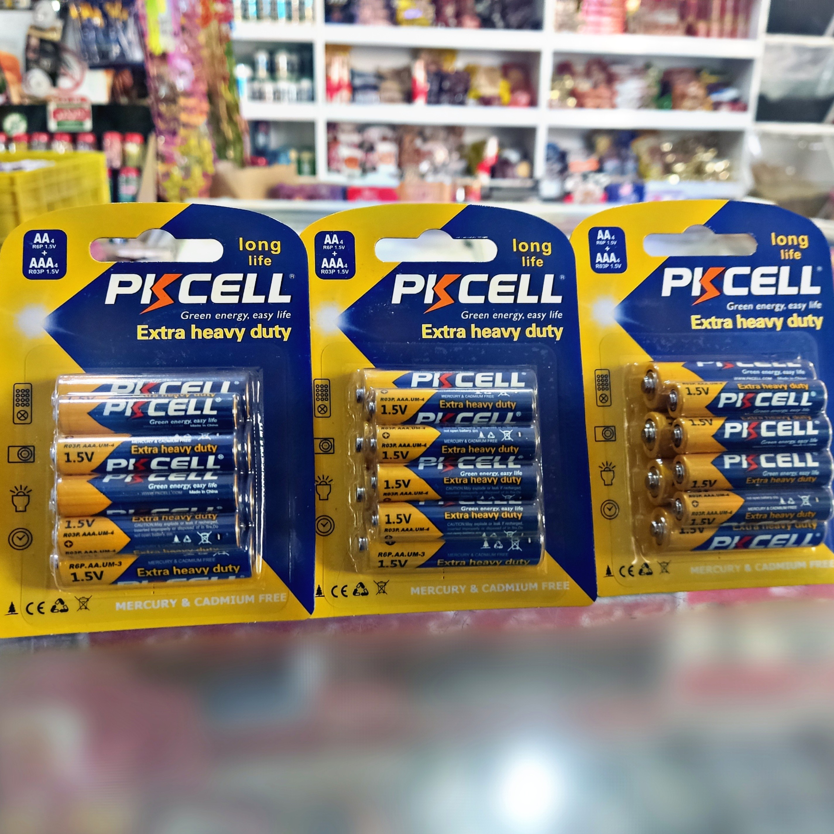 باتری پیکسل 4 عدد نیم قلمی و 4 عدد قلمی 1.5 ولتی کارتی 