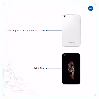 برچسب پوششی ماهوت مدل Wild Tiger مناسب برای تبلت سامسونگ Galaxy Tab 3 8.0 2013 T315