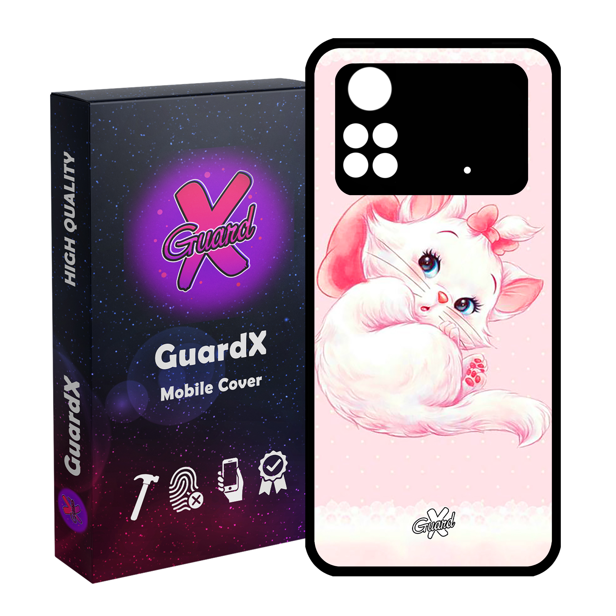 کاور گارد ایکس طرح Cat مدل Glass10219 مناسب برای گوشی موبایل شیائومی Poco M4 Pro 4G