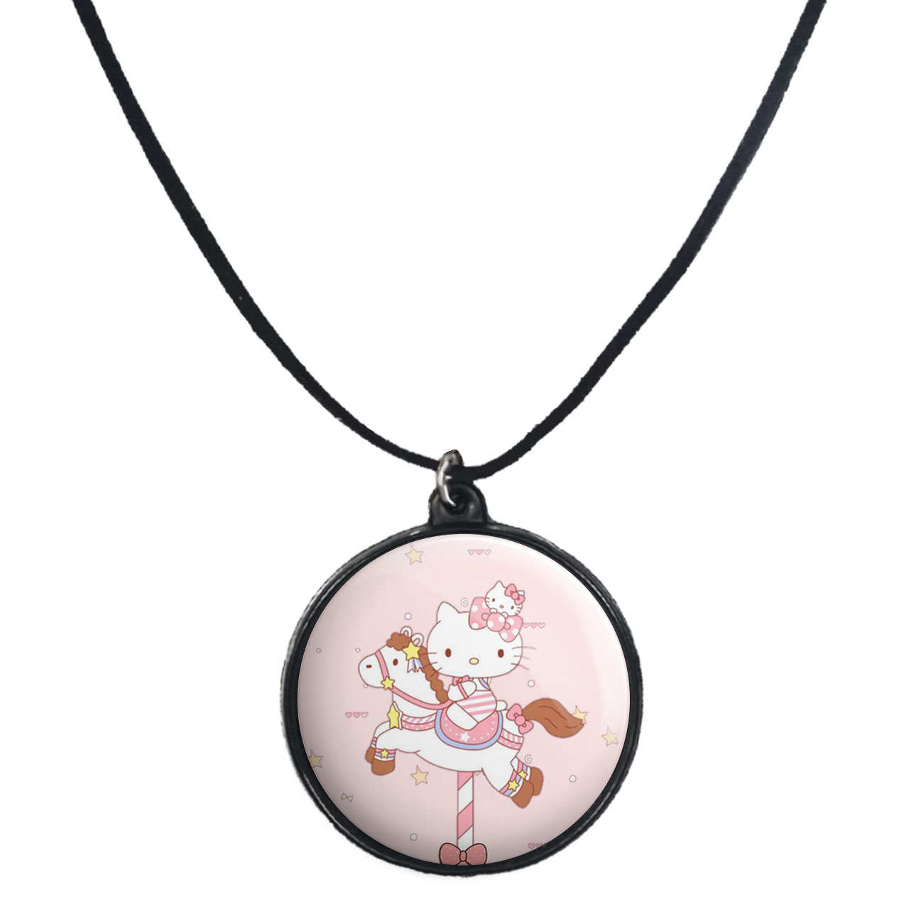 گردنبند پرمانه طرح کیتی کد pmb.22542 مدل دو طرفه