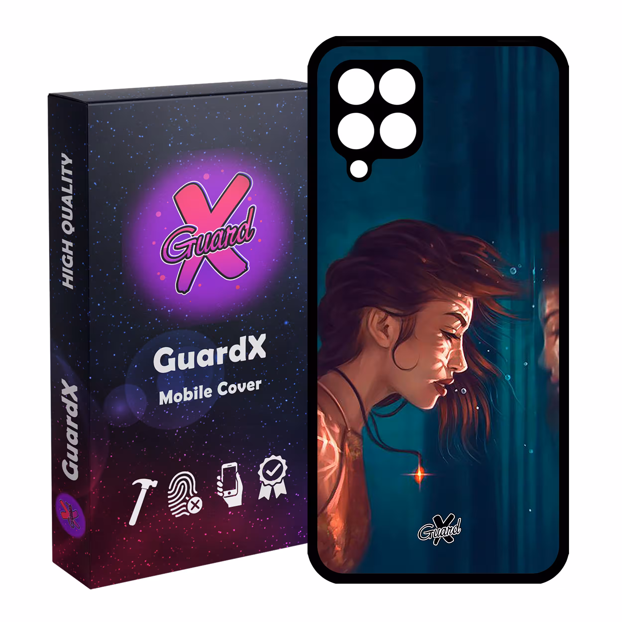 کاور گارد ایکس طرح دختر مدل Glass10371 مناسب برای گوشی موبایل سامسونگ Galaxy A12