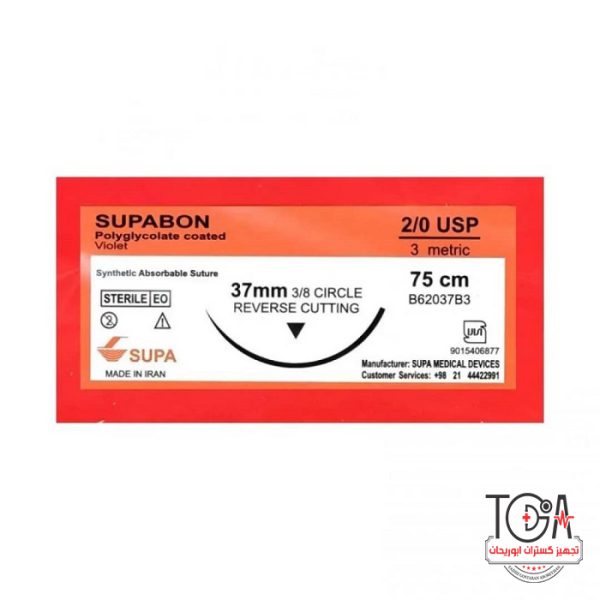 نخ بخیه ویکریل 2/0 کات سوزن 37