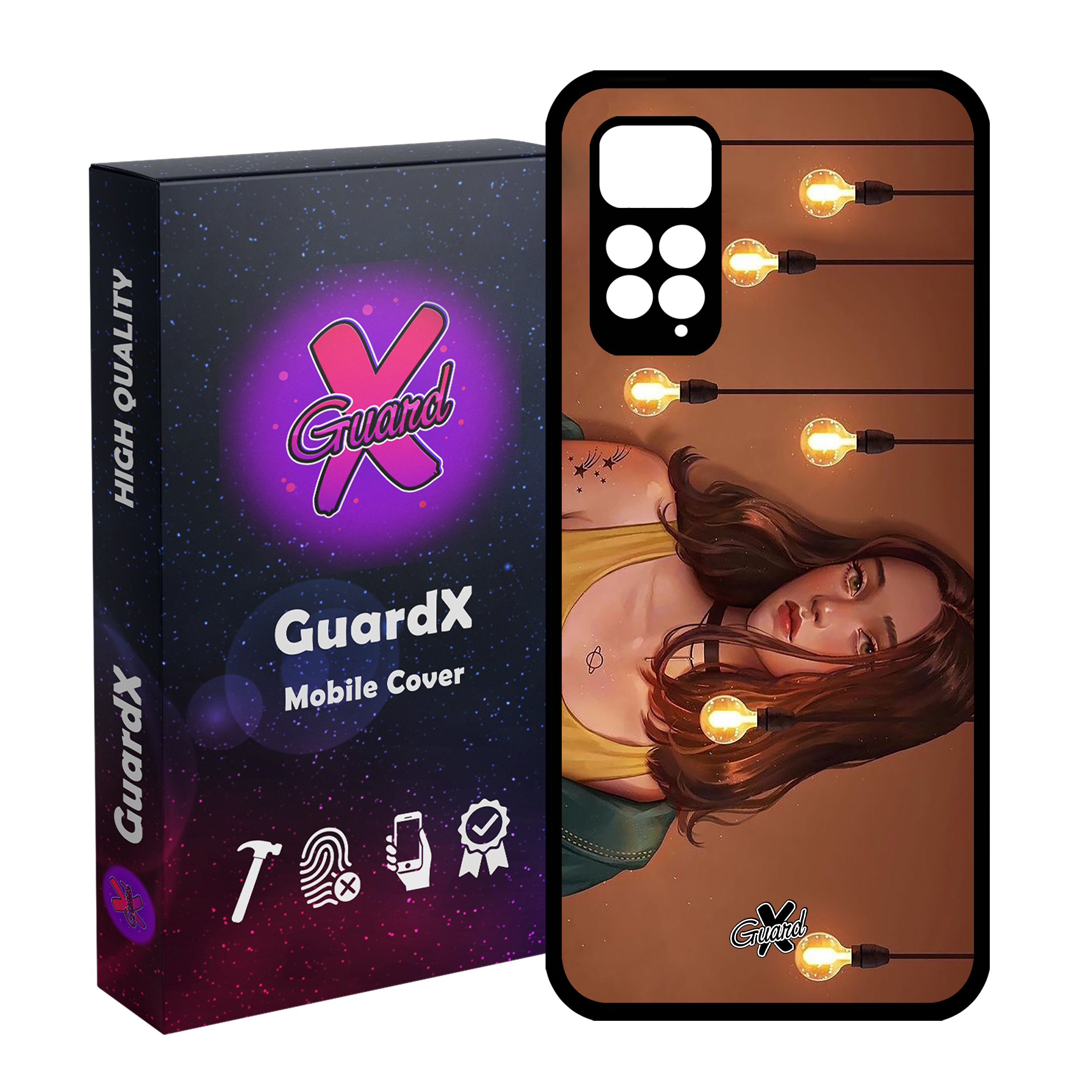 کاور گارد ایکس طرح Girl مدل Glass10034 مناسب برای گوشی موبایل شیائومی Redmi Note 11 Pro 4G/5G