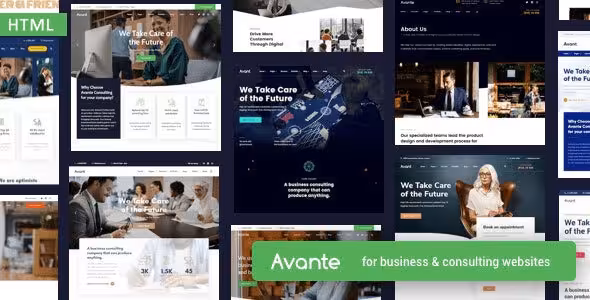 دانلود قالب HTML شرکتی Avante