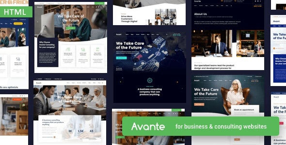 دانلود قالب HTML شرکتی Avante