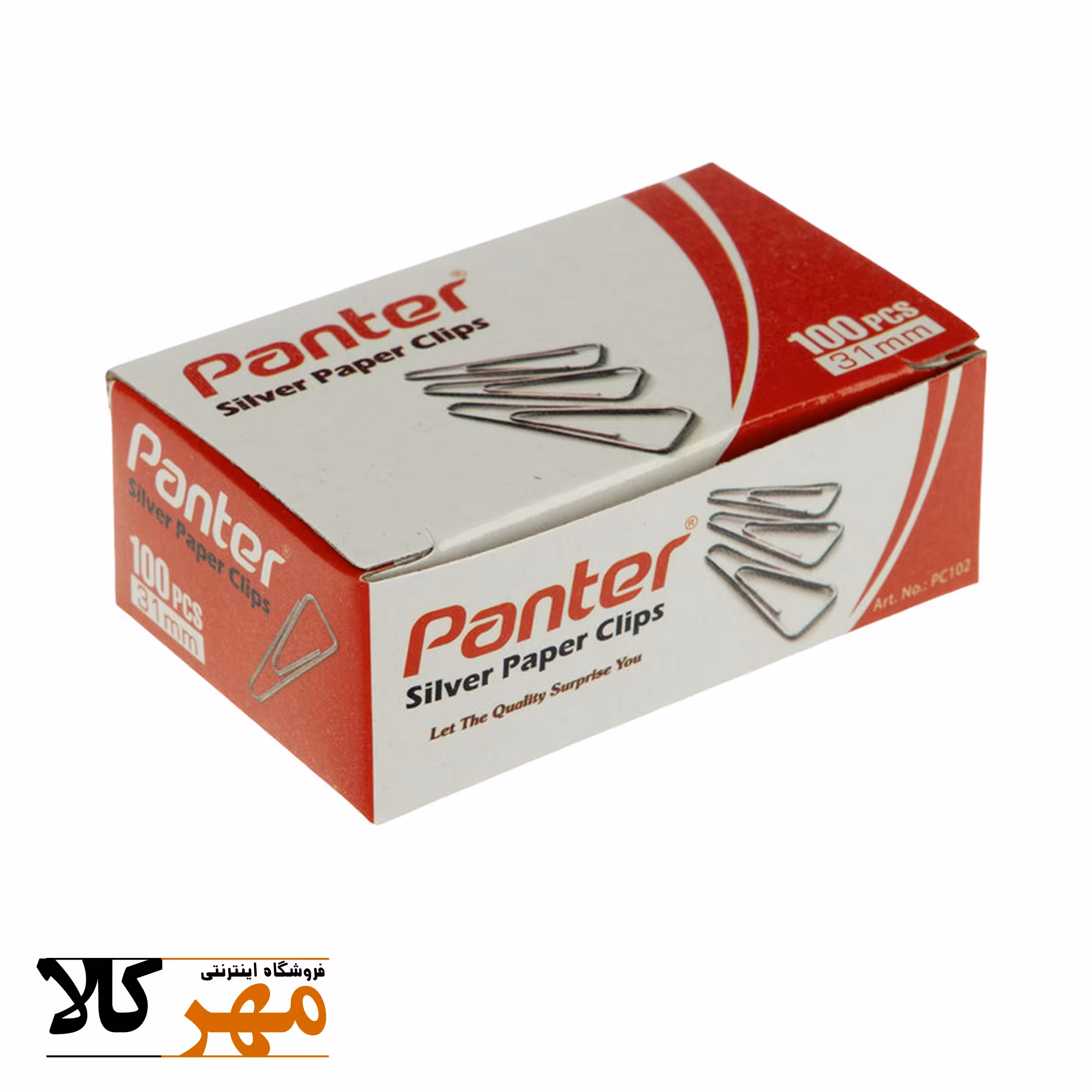 گیره کاغذ 31 میل 100 عددی panter