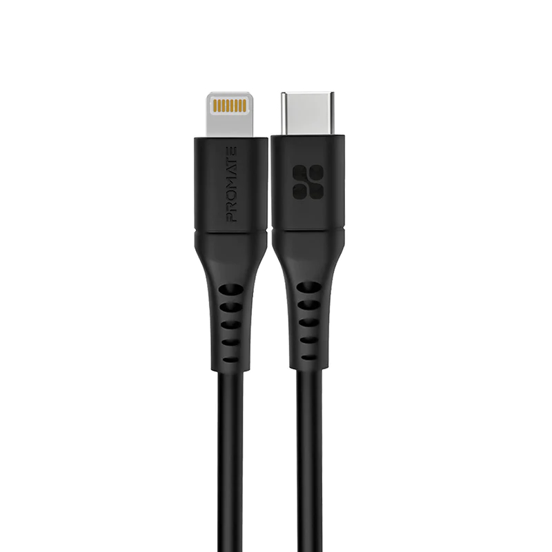 کابل تبدیل USB-C به لایتنینگ پرومیت مدل POWERLINK-120.B  طول 1.2 متر