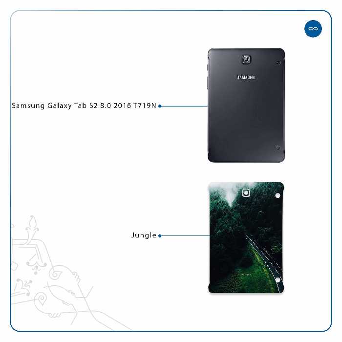 برچسب پوششی ماهوت مدل Jungle مناسب برای تبلت سامسونگ Galaxy Tab S2 8.0 2016 T719N