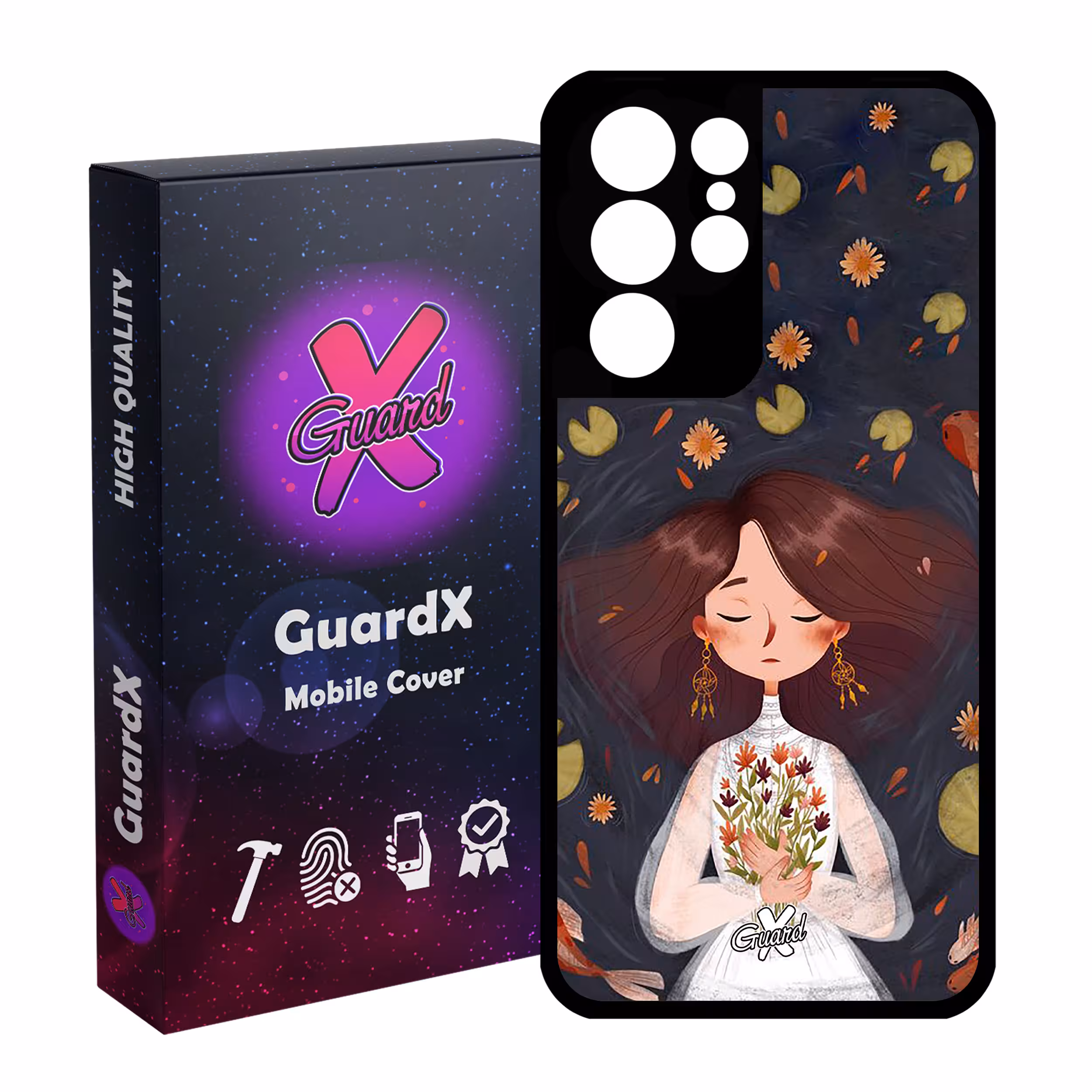 کاور گارد ایکس طرح دختر مدل Glass10326 مناسب برای گوشی موبایل سامسونگ Galaxy S21 Ultra