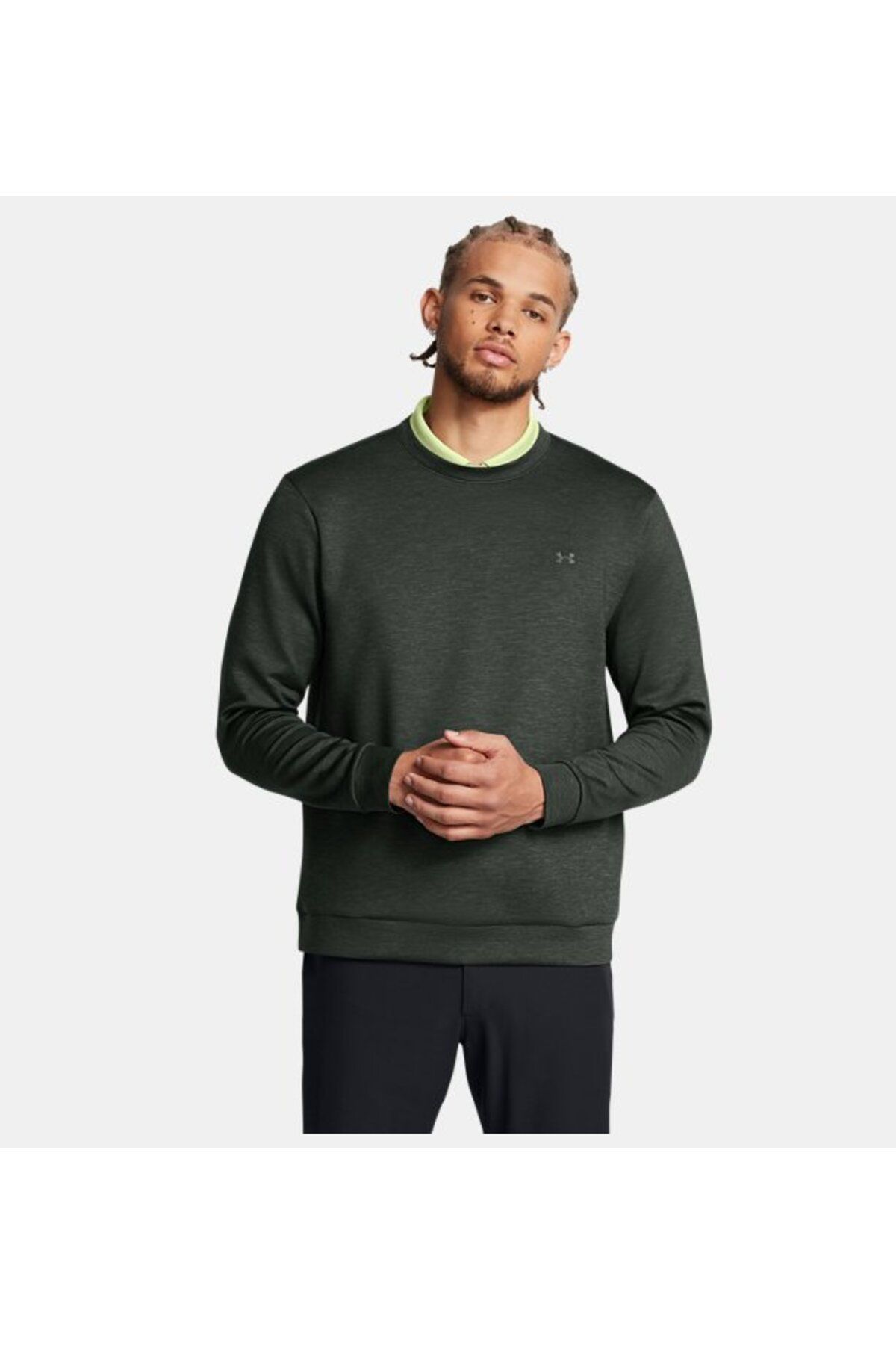 سویشرت ورزشی سبز مردانه دوچرخه سواری آستین بلند YAKA 301 Under Armour