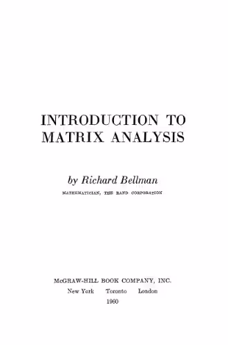 خرید و دانلود نسخه کامل کتاب Introduction to Matrix Analysis