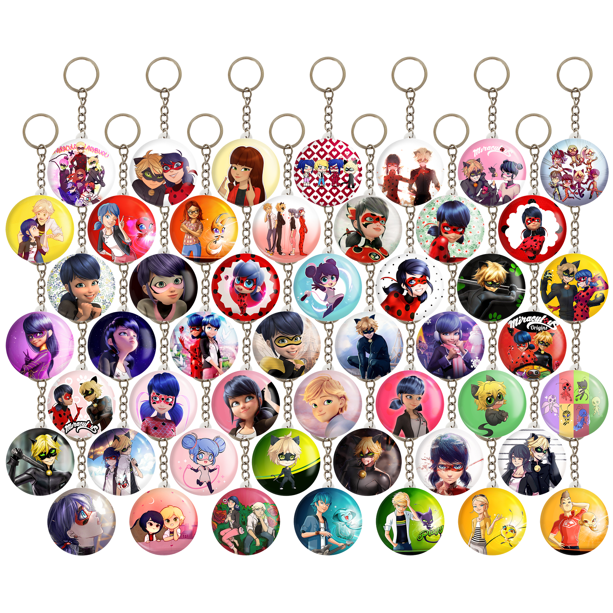 جاکلیدی خندالو مدل دختر کفشدوزکی کد 64 بسته 49 عددی