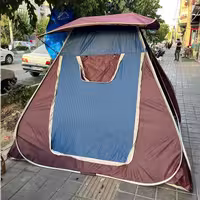 چادر مسافرتی 8نفره فنری جنس برنو تاشو درجه یک با رنگبندی ضدآب و آفتاب کد8