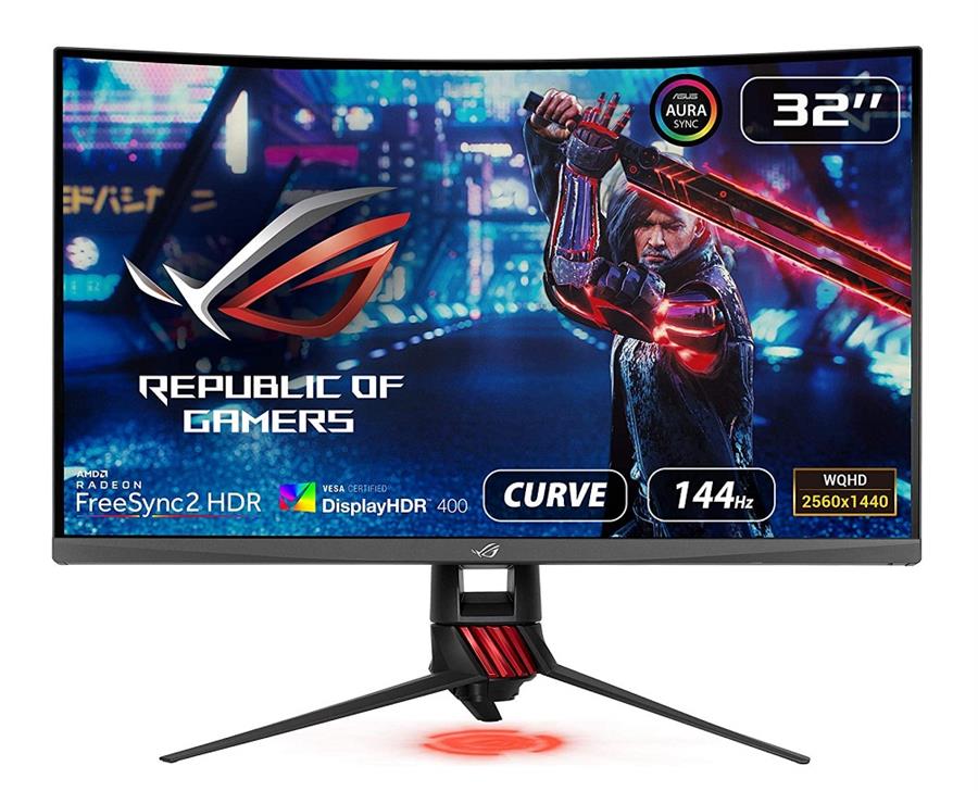 مانیتور خمیده گیمینگ 32 اینچ ایسوس سری راگ مدل ROG STRIX XG32VQR