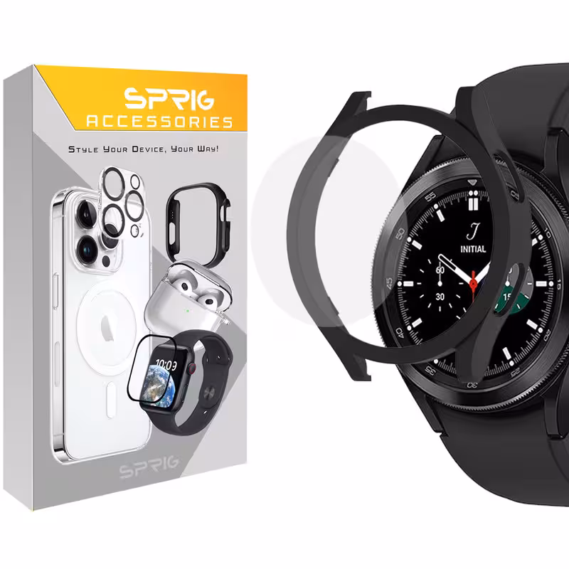 کاور اسپریگ مدل PC Bump مناسب برای ساعت هوشمند سامسونگ Galaxy Watch 4 Classic 46mm به همراه محافظ صفحه نمایش | کالا برتری