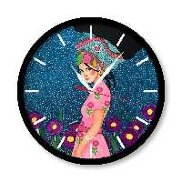 ساعت دیواری راویتا مدل دخترانه طرح 1168